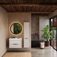 Шкаф-пенал для ванной BRIZ Сохо 35 с б/к правый / 244 04-06К35-00 02 БЕЛ — 3