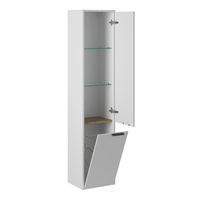 Шкаф-пенал для ванной BRIZ Сохо 35 с б/к правый / 244 04-06К35-00 02 БЕЛ — 2