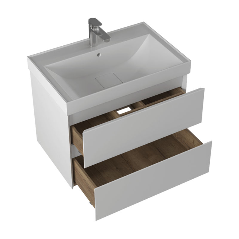 Тумба с раковиной BRIZ Импрэс 80 + Грэмми / 245 03-18080-19 00 БЕЛ