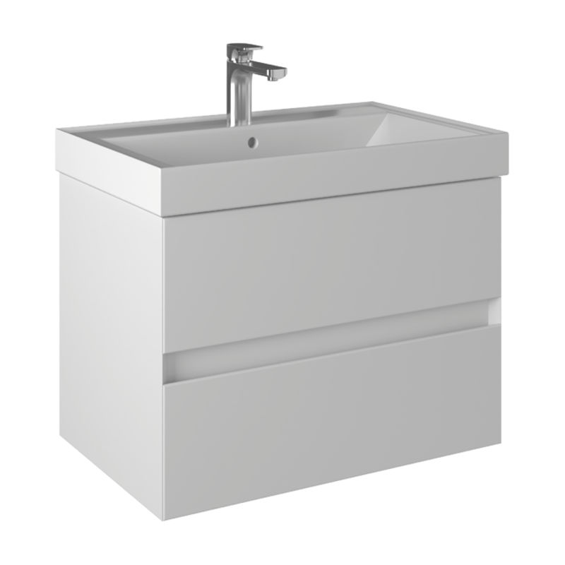 Тумба с раковиной BRIZ Импрэс 80 + Грэмми / 245 03-18080-19 00 БЕЛ