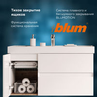 Тумба с раковиной BRIZ Импрэс 100 + Грэмми / 245 03-20100-19 00 БЕЛ — 5