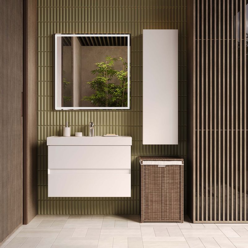 Шкаф-пенал для ванной BRIZ Импрэс 35 универсальный / 245 04-06035-00 02 БЕЛ