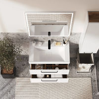 Тумба с раковиной BRIZ Кватро 70 + Грэмми / 246 03-18070-19 00 БЕЛ белый матовый — 4