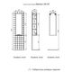 Пенал подвесной BRIZ Кватро 35 правый, белый (матовый)
