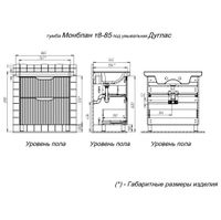 Тумба с раковиной BRIZ Монблан 85 + Дуглас / 247 03-08085-14 00 БЕЛ — 7