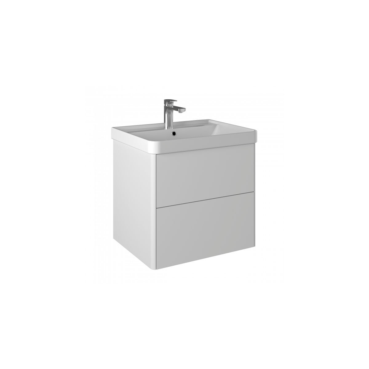 Тумба подвесная BRIZ Сенсе 60 с умывальником Beauty + clik-clak