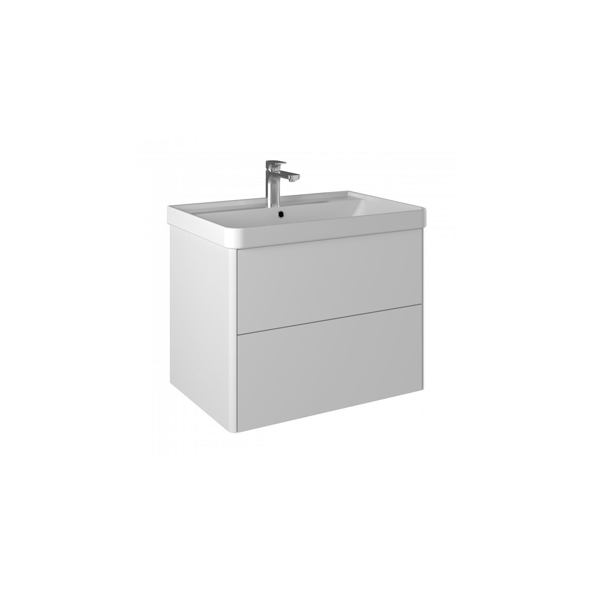 Тумба подвесная BRIZ Сенсе 70 с умывальником Beauty + clik-clak