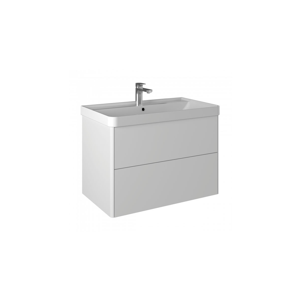 Тумба подвесная BRIZ Сенсе 80 с умывальником Beauty + clik-clak