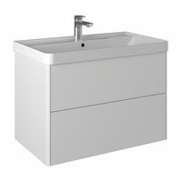 Тумба с раковиной BRIZ Сенсе 80 подвесная + Beauty clik-clak / 248 03-18080-20 00 БЕЛ — 1