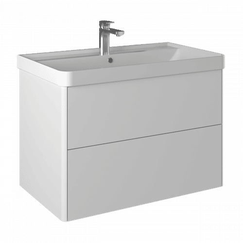 Тумба с раковиной BRIZ Сенсе 80 подвесная + Beauty clik-clak / 248 03-18080-20 00 БЕЛ