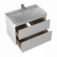 Тумба с раковиной BRIZ Сенсе 80 подвесная + Beauty clik-clak / 248 03-18080-20 00 БЕЛ — 2