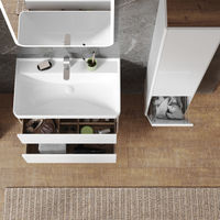 Тумба с раковиной BRIZ Сенсе 80 подвесная + Beauty clik-clak / 248 03-18080-20 00 БЕЛ — 4