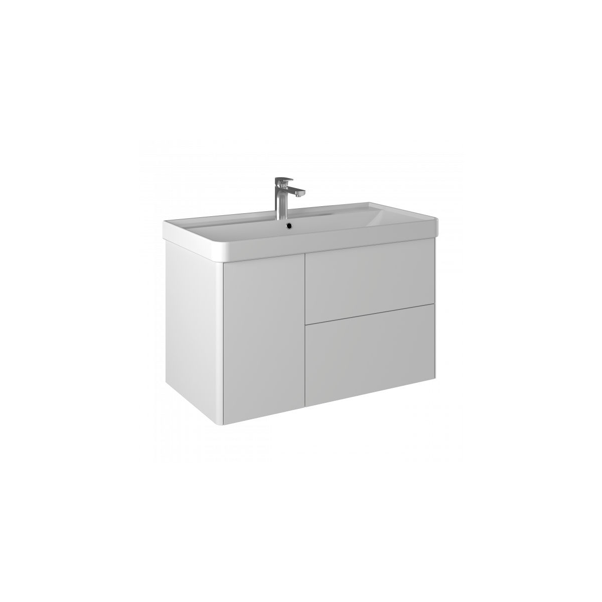 Тумба подвесная BRIZ Сенсе 90 с умывальником Beauty + clik-clak