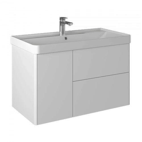 Тумба с раковиной BRIZ Сенсе 90 подвесная + Beauty clik-clak/ 248 03-20090-20 00 БЕЛ