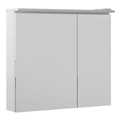 Шкаф с зеркалом для ванной BRIZ Равенна 80 с подстветкой / 250 02-28080-00 00 БЕЛ