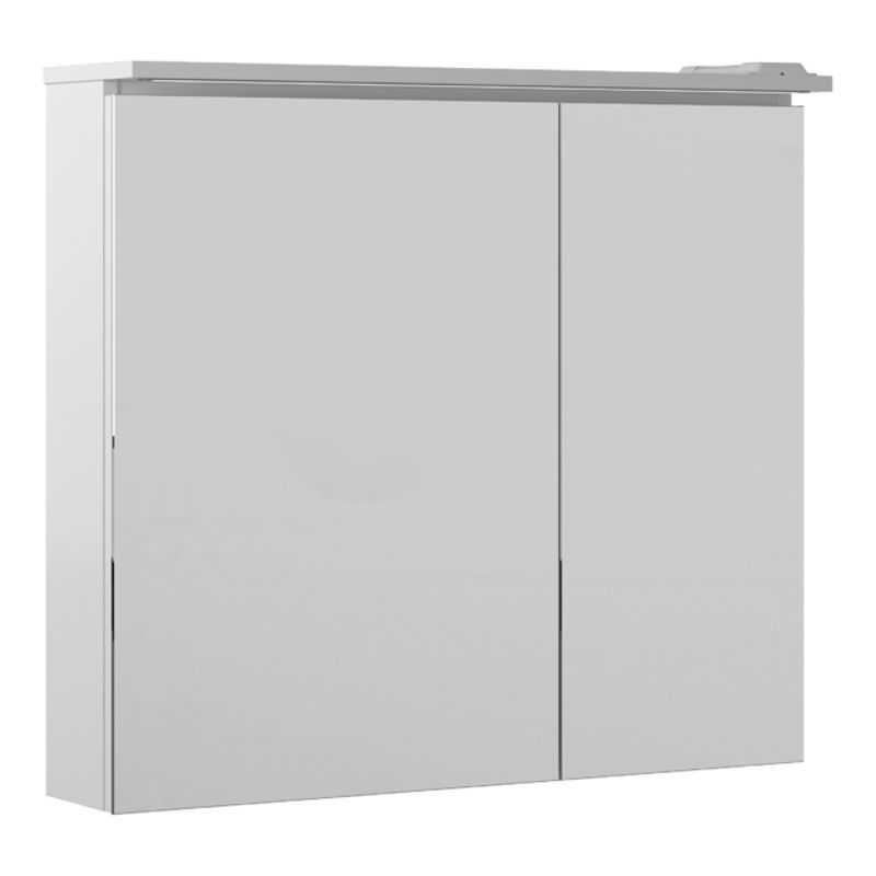 Шкаф с зеркалом для ванной BRIZ Равенна 80 с подстветкой / 250 02-28080-00 00 БЕЛ