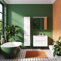 Шкаф с зеркалом для ванной BRIZ Равенна 80 с подстветкой / 250 02-28080-00 00 БЕЛ — 4