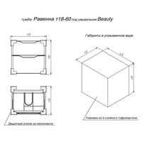 Тумба с раковиной BRIZ Равенна 60 + Beauty clik-clak / 250 03-18060-20 00 БЕЛ — 5
