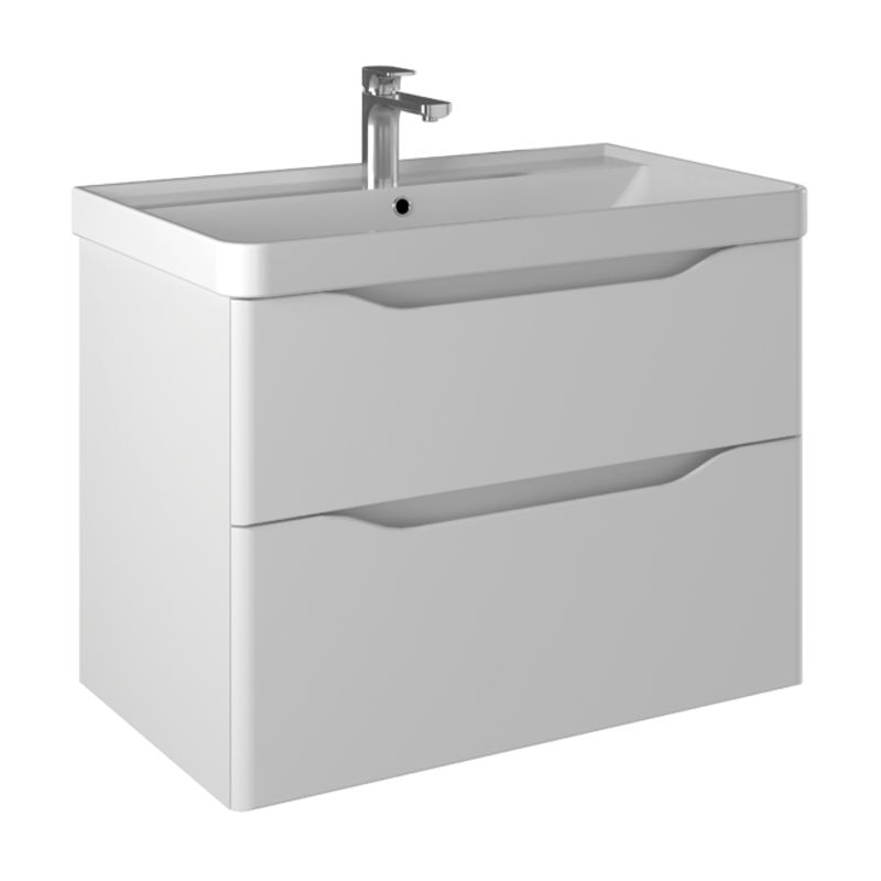 Тумба с раковиной BRIZ Равенна 80 + Beauty clik-clak / 250 03-18080-20 00 БЕЛ