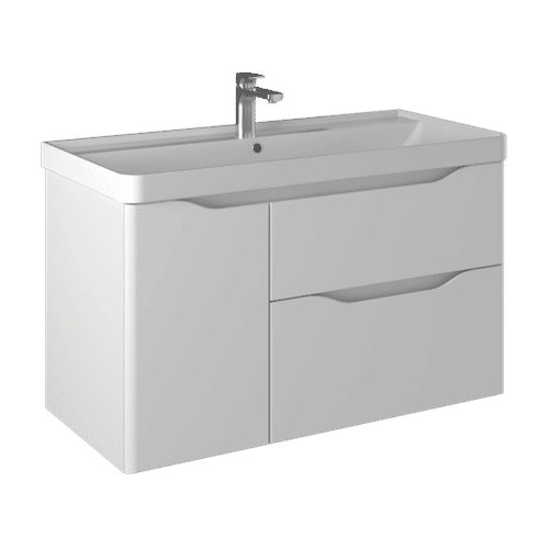 Тумба с раковиной BRIZ Равенна 100 + Beauty clik-clak / 250 03-20100-20 00 БЕЛ