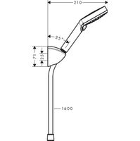 Душевой гарнитур Hansgrohe Vernis Blend 100 Vario Metaflex 160 см 26273000 хром — 3