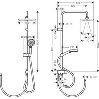Душевая стойка Hansgrohe Vernis Shape 1jet Showerpipe 26282000 хром — 3