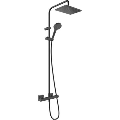 Душевая система Hansgrohe Vernis Shape Showerpipe 230 1jet 26286670 матовый черный с термостатом