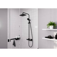 Душевая система Hansgrohe Vernis Shape Showerpipe 230 1jet 26286670 матовый черный с термостатом — 2