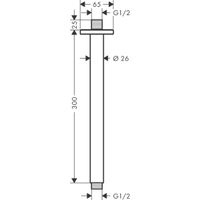 Кронштейн для верхнего душа Hansgrohe Vernis Blend 26407670 матовый черный — 2