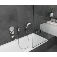 Шланговое подключение HansGrohe FexFit Square с обратным клапаном / 26455000 хром — 2