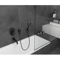 Шланговое подключение HansGrohe FexFit Square с обратным клапаном / 26455670 матовый черный — 2