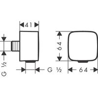 Шланговое подключение HansGrohe FexFit E с обратным клапаном / 26457670 матовый белый — 2