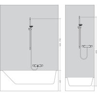 Душевой гарнитур Hansgrohe Crometta Vario Isiflex 160 см 26532400  хром-белый — 2
