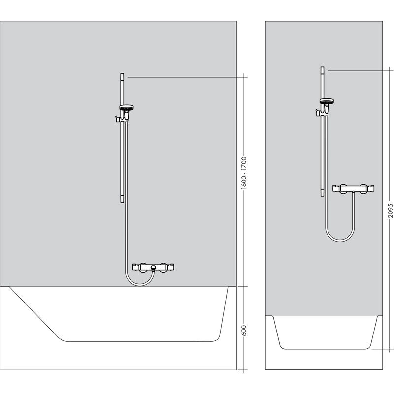 Душевой гарнитур Hansgrohe Crometta Vario Isiflex 160 см 26532400  хром-белый
