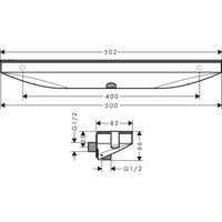 Шланговое подключение HansGrohe RainfinityL Porter 500 с обратным клапаном / 26843700 матовый белый — 2