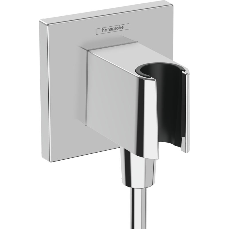 Шланговое подключение HansGrohe FexFit E Square с обратным клапаном / 26889000 хром (аналог 26486000)