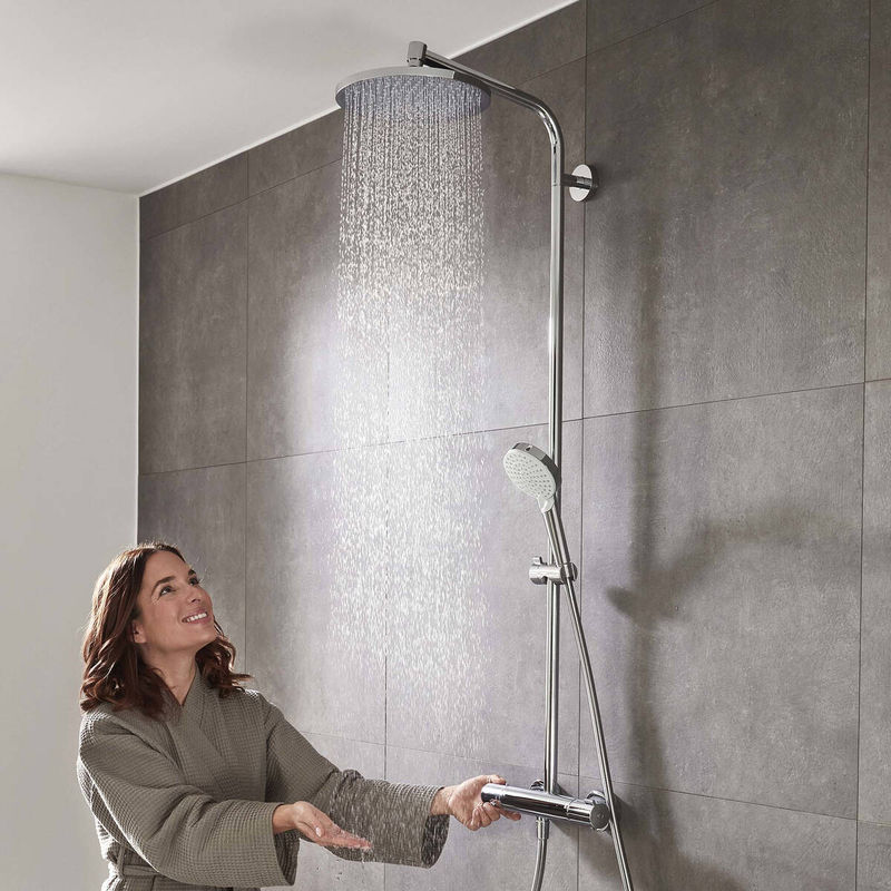 Душевая система Hansgrohe Crometta S Showerpipe 240 1jet 27267000 хром с термостатом