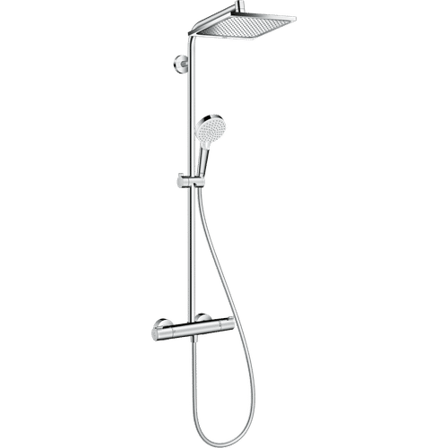 Душевая система Hansgrohe Crometta E Showerpipe 240 1jet 27271000 хром с термостатом
