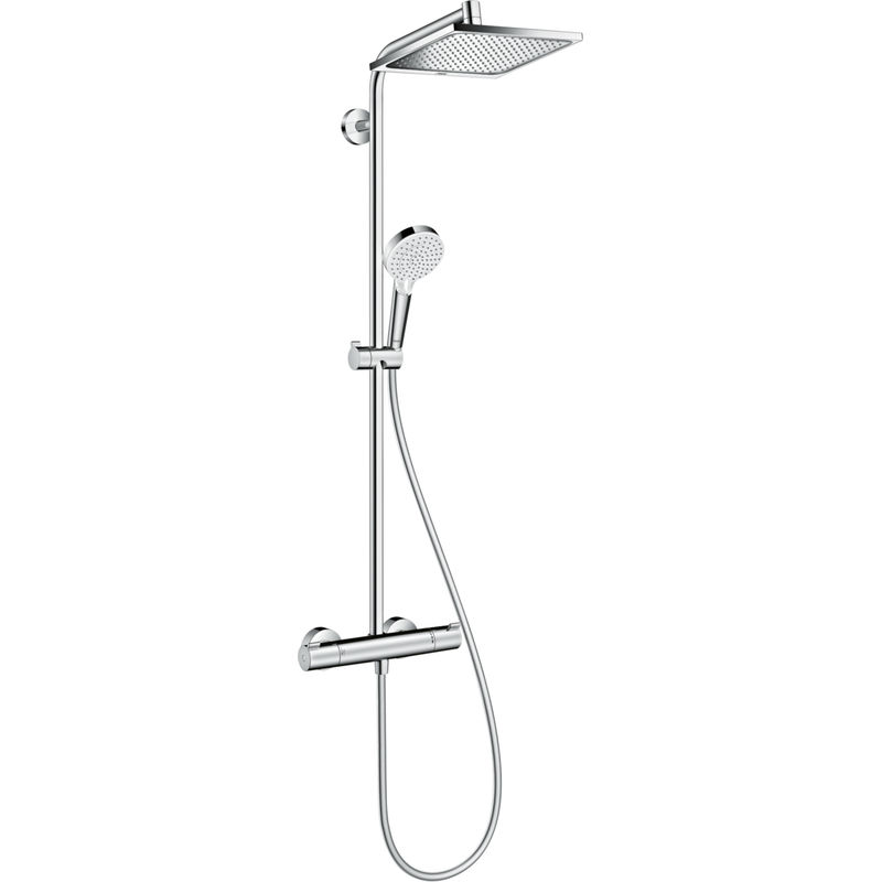 Душевая система Hansgrohe Crometta E Showerpipe 240 1jet 27271000 хром с термостатом