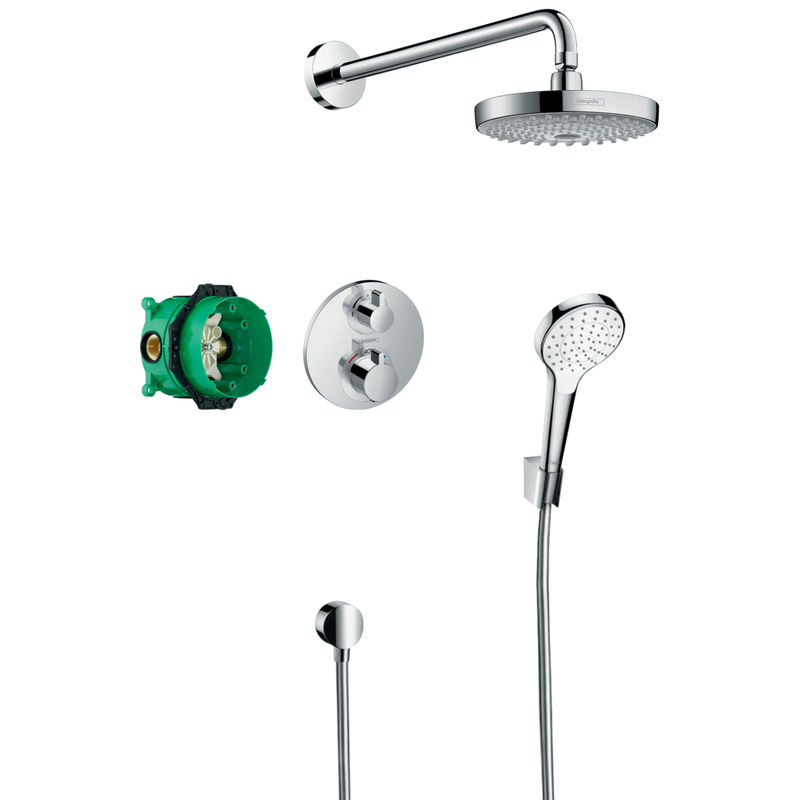 Душевая система скрытого монтажа Hansgrohe Ecostat S хром 27295000 с термостатом