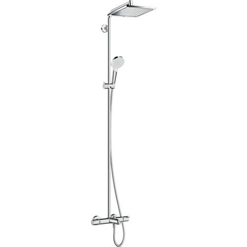 Душевая система Hansgrohe Crometta E Showerpipe 240 1jet 27298000 хром с термостатом
