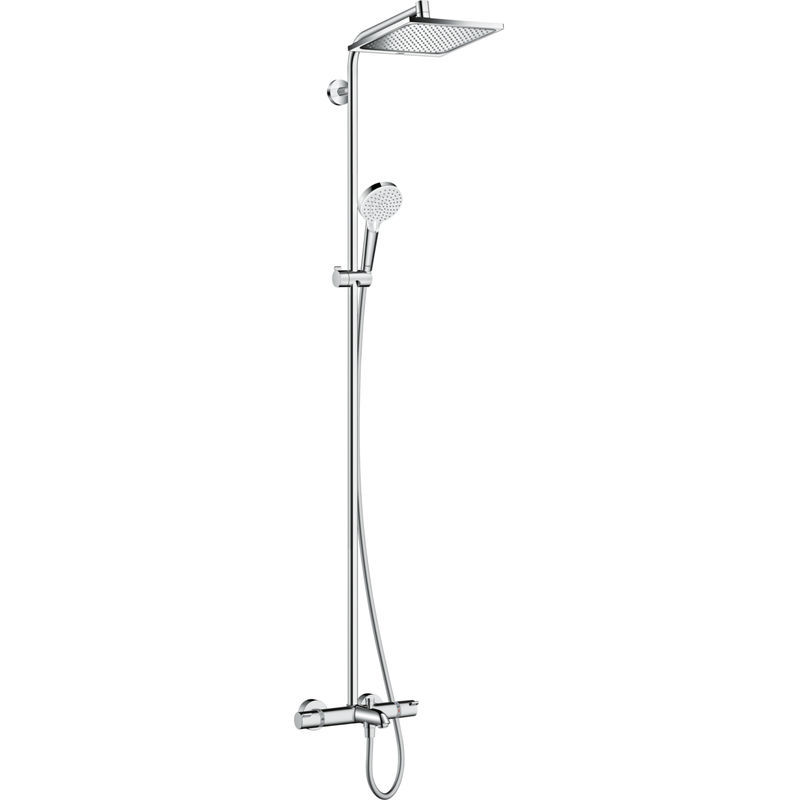 Душевая система Hansgrohe Crometta E Showerpipe 240 1jet 27298000 хром с термостатом