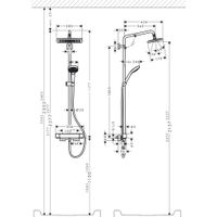 Душевая система Hansgrohe Croma E Showerpipe 280 1jet 27630000 хром с термостатом — 2
