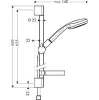 Душевой гарнитур Hansgrohe Croma Vario Isiflex 160 см 27772000 хром с мыльницей — 2