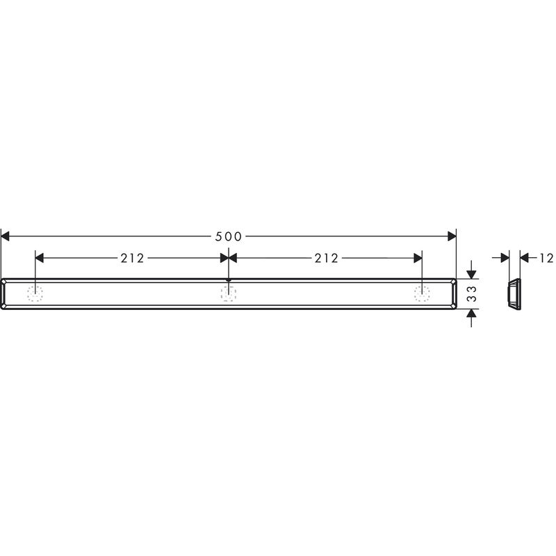 Монтажная планка Hansgrohe WallStoris 27902700 матовый белый 50 см