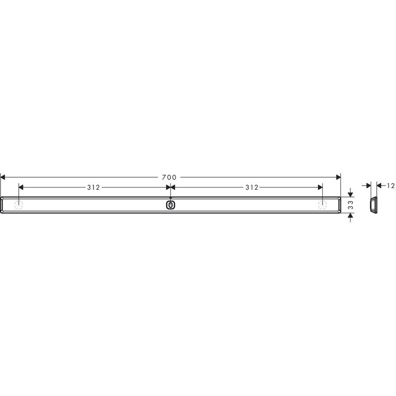 Монтажная планка Hansgrohe WallStoris 27904670 матовый черный 70 см