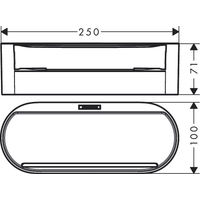 Полка для ванной Hansgrohe WallStoris 27912670 матовый черный — 4