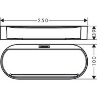 Полка для ванной Hansgrohe WallStoris 27913670 матовый черный — 4