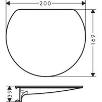 Полка для ванной Hansgrohe WallStoris 27915670 матовый черный — 3