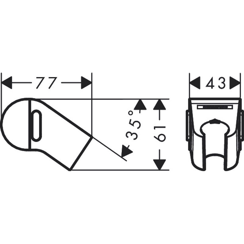Держатель для душа Hansgrohe WallStoris матовый белый 27917700